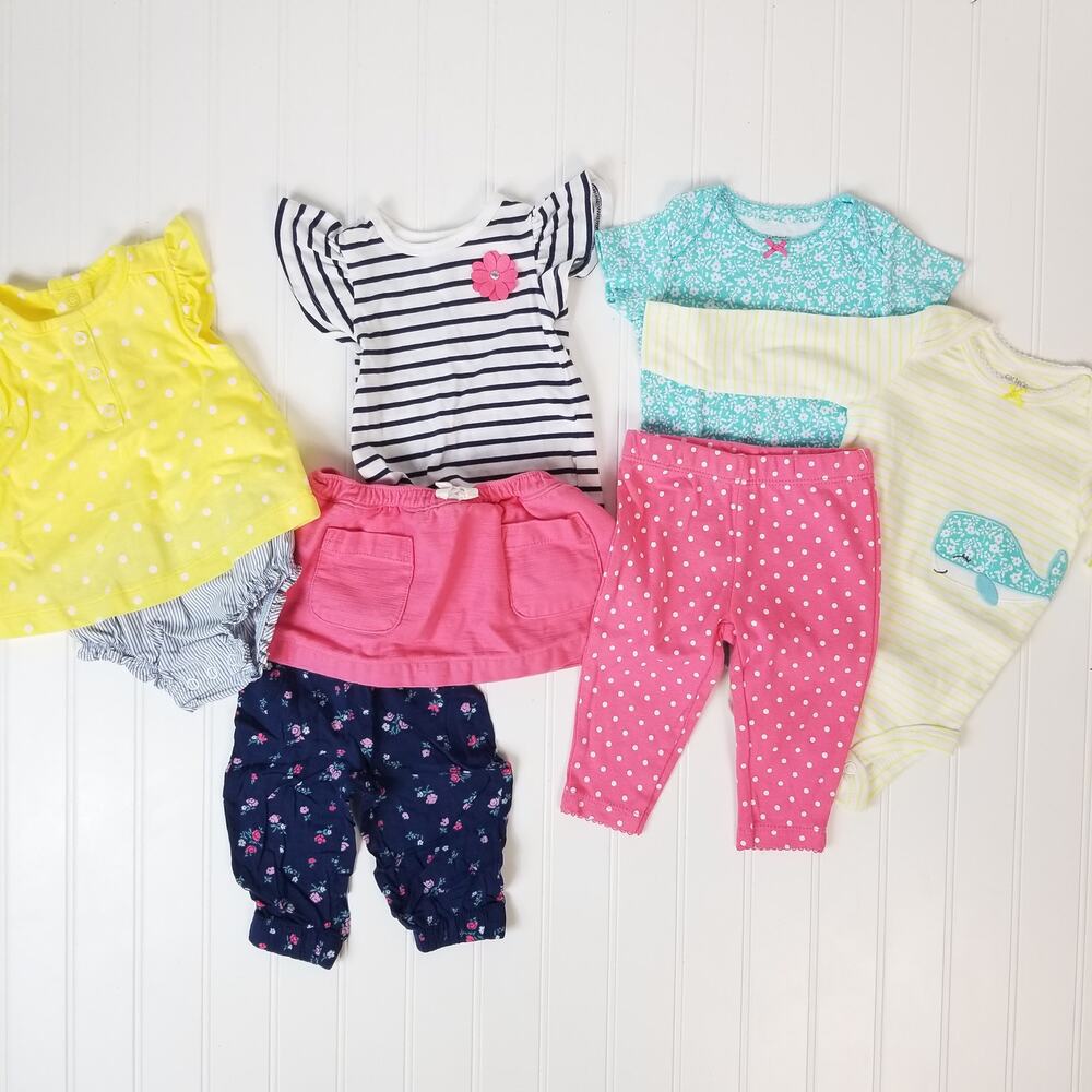 Carters 3M Summer Bundle Onesies Pants